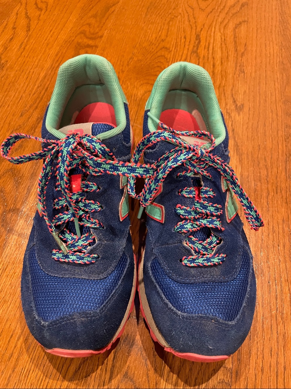 New Balance 8.5 Sneakers 574 Lifestyle Trainers Athletic suede blue pink teal
